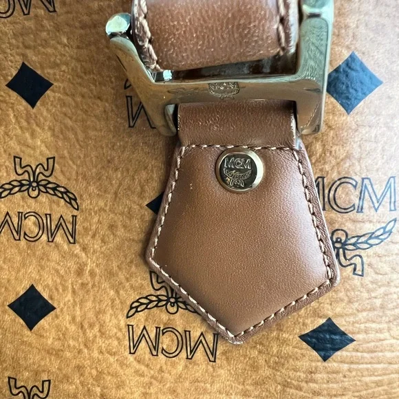 MCM Cognac and Orange Visetos Tote - Picture 6 of 15